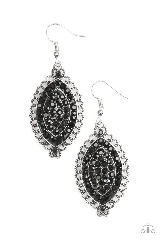 Paparazzi Jewelry Paparazzi Earring Pretty Prestigious Black Earrings