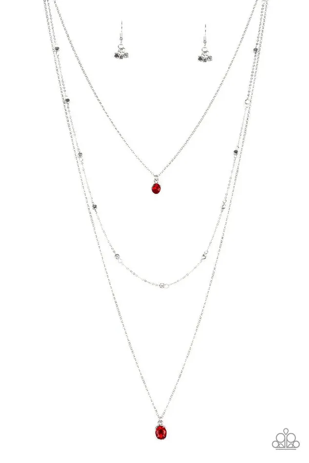 Paparazzi Necklace City Blockbuster Red Paparazzi Jewelry Necklaces