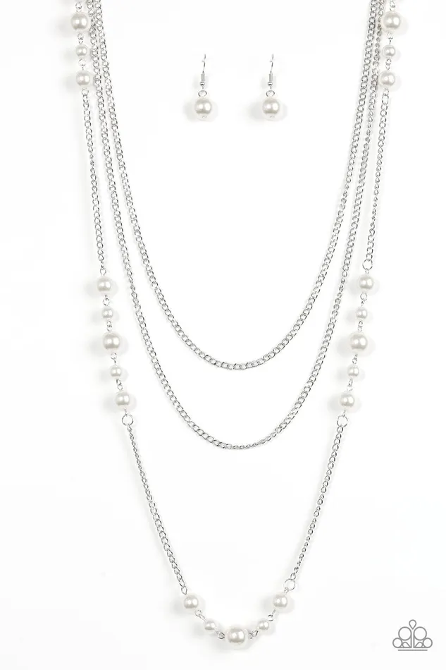 Paparazzi Necklace Diva Dilemma White Paparazzi Jewelry Necklaces