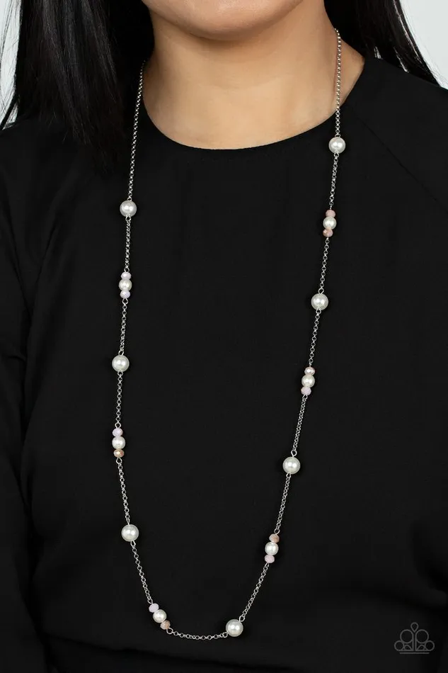 Paparazzi Necklace Keep Your Eye on the BALLROOM Pink Paparazzi Jewelry Necklaces
