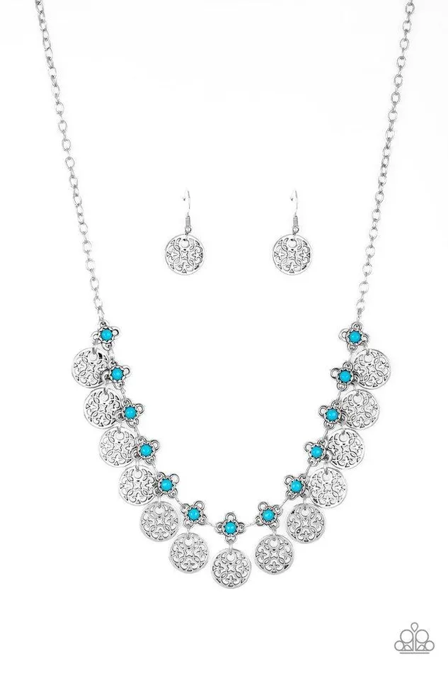 Paparazzi Necklace Mandala Movement Blue Paparazzi Jewelry Necklaces