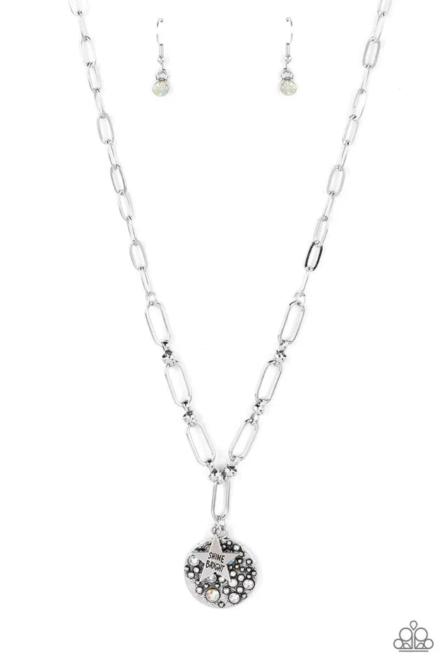 Paparazzi Necklace Stardust Saucer White Paparazzi Jewelry Necklaces Paparazzi Necklace Stardust Saucer White Paparazzi Jewelry Necklaces