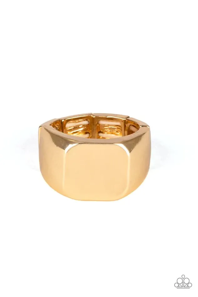 Paparazzi Ring Blanked Out Gold Paparazzi Jewelry Rings