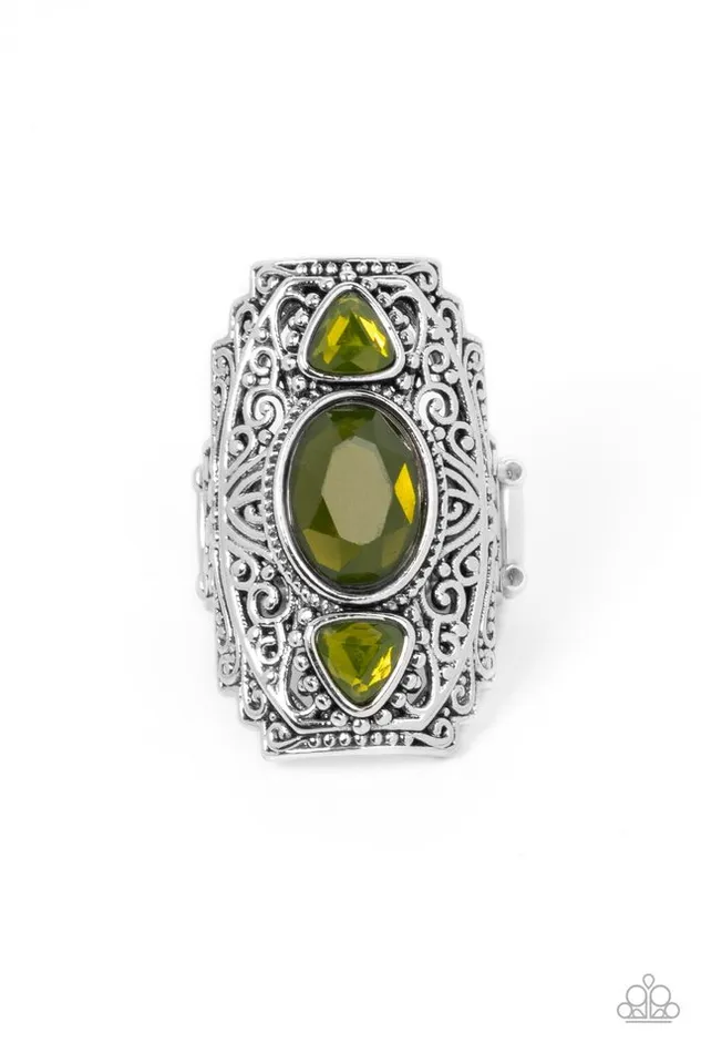 Paparazzi Ring Castle Terrace Green Paparazzi Jewelry Rings Paparazzi Ring Castle Terrace Green Paparazzi Jewelry Rings