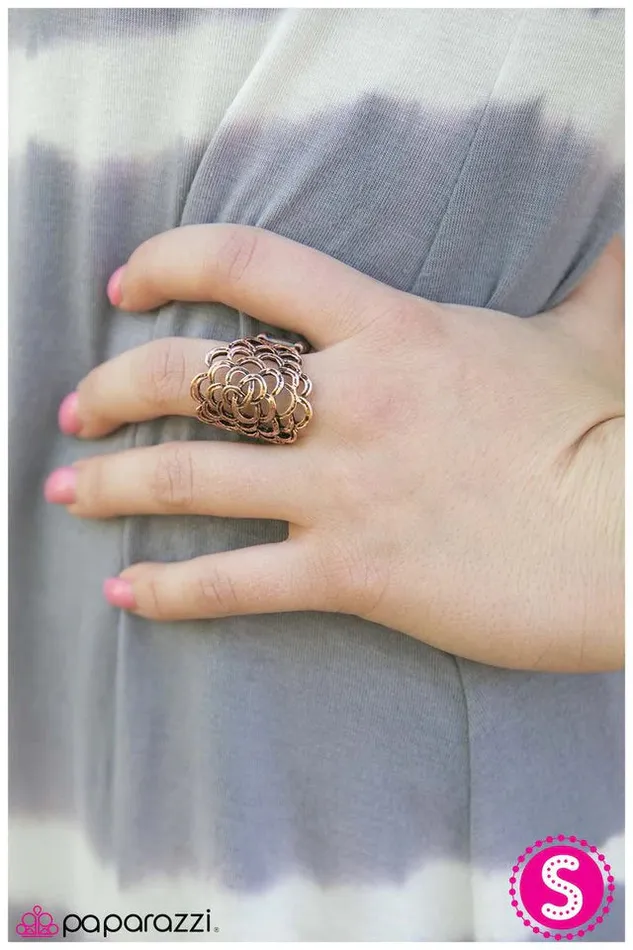 Rings Paparazzi Ring Think Happy Thoughts Copper Paparazzi Jewelry