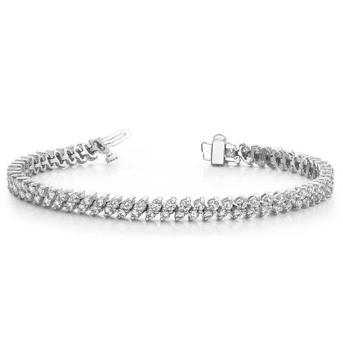 580 Carats Brilliant Cut Natural Earth Mined Diamonds Lady Tennis Bracelet White Gold GB Bracelets