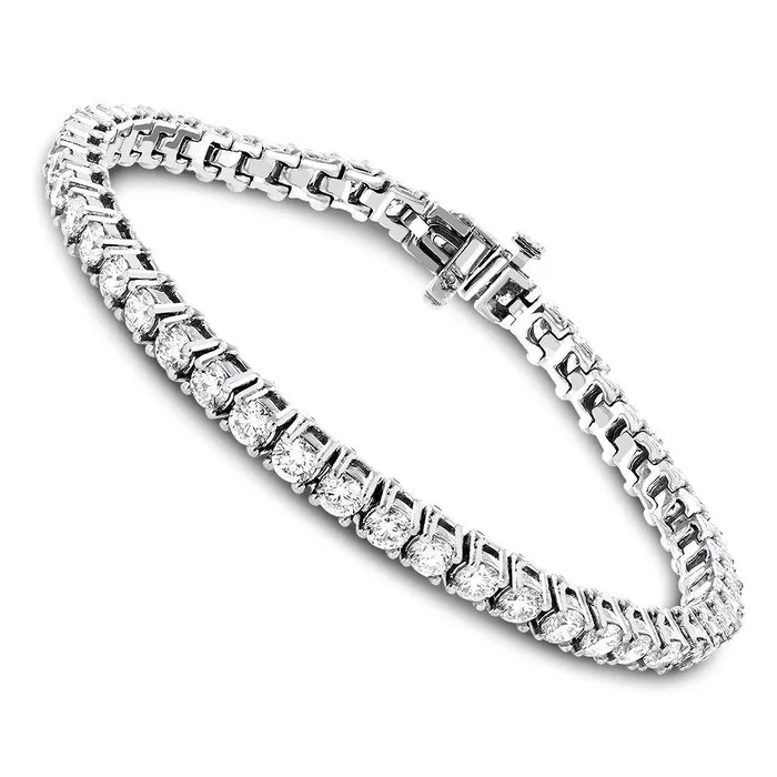 8 Carats Round Natural Earth Mined Diamond Women Bracelet White Gold GB Bracelets 8 Carats Round Natural Earth Mined Diamond Women Bracelet White Gold GB Bracelets
