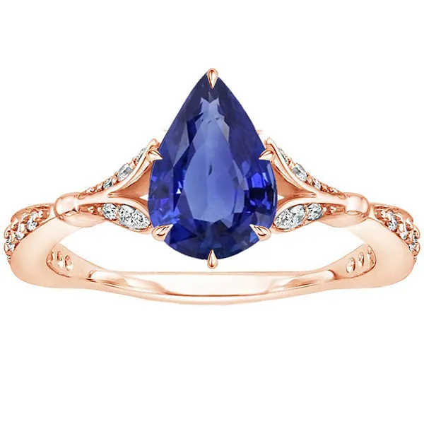 Accented Engagement Ring Pear Ceylon Sapphire Natural Earth Mined Diamonds 450 Carats HarryChadEntcom Rings Accented Engagement Ring Pear Ceylon Sapphire Natural Earth Mined Diamonds 450 Carats HarryChadEntcom Rings