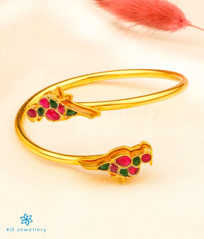 Bracelets Silversmith The Chayla Silver Kada Bracelet RedGreen