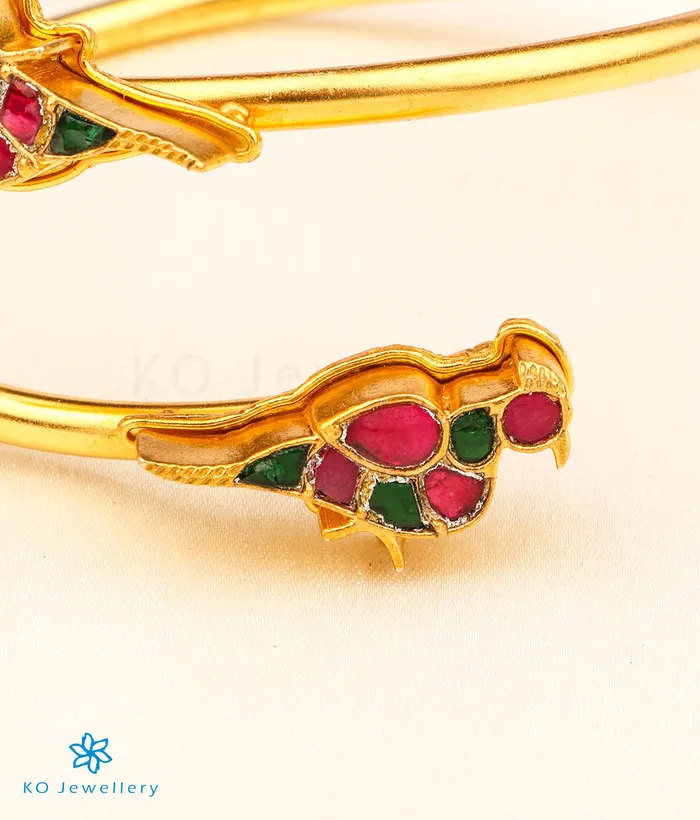 Bracelets Silversmith The Chayla Silver Kada Bracelet RedGreen
