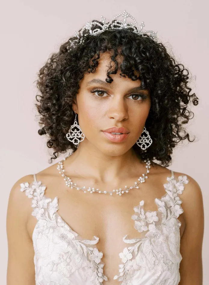 Earrings twigs honey Pearl lace earrings Style 2119