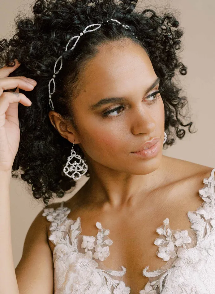 Earrings twigs honey Pearl lace earrings Style 2119