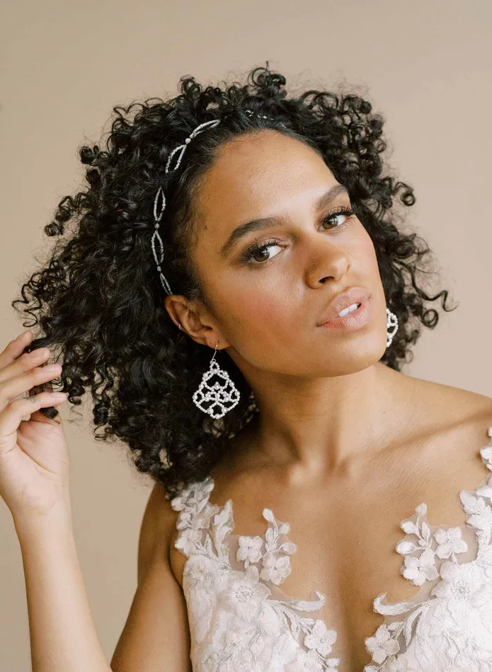 Earrings twigs honey Pearl lace earrings Style 2119