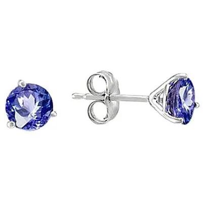 Earrings White Gold Round Sri Lankan Sapphire 8 Carat Women Studs Earrings GB Earrings White Gold Round Sri Lankan Sapphire 8 Carat Women Studs Earrings GB