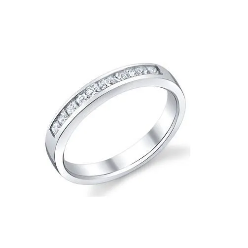 GB Rings 132 Ct Sparkling Princess Cut Natural Earth Mined Diamond Eternity Band 14K White Gold GB Rings 132 Ct Sparkling Princess Cut Natural Earth Mined Diamond Eternity Band 14K White Gold