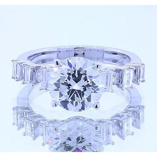 GB Rings 250 Carats Round Natural Earth Mined Diamond 4 Prong Set Engagement Ring Jewelry GB Rings 250 Carats Round Natural Earth Mined Diamond 4 Prong Set Engagement Ring Jewelry