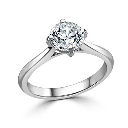 GB Rings Sparkling 1 Carat Natural Earth Mined Diamond Engagement Solitaire Ring 14K White Gold GB Rings Sparkling 1 Carat Natural Earth Mined Diamond Engagement Solitaire Ring 14K White Gold