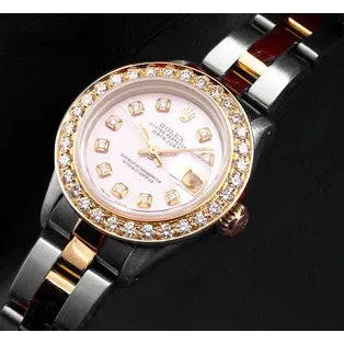 HarryChadEntcom Bracelets Rolex Datejust 26 mm Pink Mother Of Pearl Diamond Dial Two Tone Oyster Bracelet Watch HarryChadEntcom Bracelets Rolex Datejust 26 mm Pink Mother Of Pearl Diamond Dial Two Tone Oyster Bracelet Watch