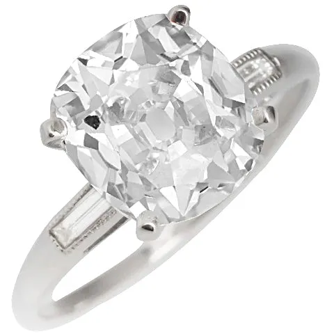 HarryChadEntcom Rings 3 Stone Baguette Cushion Old Miner Big Lab Grown Diamond Ring 850 Carats Milgrain HarryChadEntcom Rings 3 Stone Baguette Cushion Old Miner Big Lab Grown Diamond Ring 850 Carats Milgrain