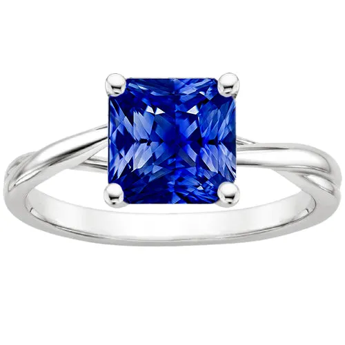 HarryChadEntcom Rings Radiant Sapphire Solitaire Ring Twisted Shank Gold Jewelry 250 Carats HarryChadEntcom Rings Radiant Sapphire Solitaire Ring Twisted Shank Gold Jewelry 250 Carats