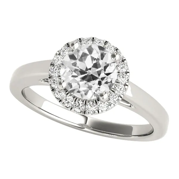 HarryChadEntcom Rings White Gold Halo Old Cut Round Natural Earth Mined Diamond Ring 375 Carats HarryChadEntcom Rings White Gold Halo Old Cut Round Natural Earth Mined Diamond Ring 375 Carats