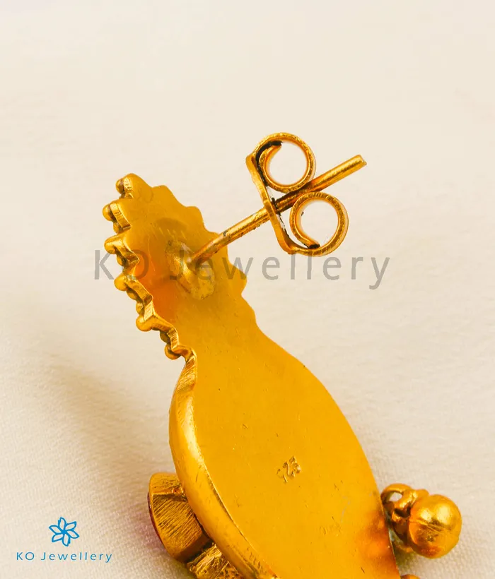 kundan Earrings The Suryamukhi Silver Kundan Earrings 2 Tone