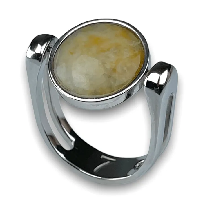 MyCONQUERing Rings Yellow Jasper Crystal Fidget Ring