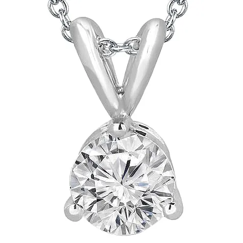 Necklaces GB Round Solitaire Natural Earth Mined Diamond Necklace Pendant 150 Carat White Gold 14K Necklaces GB Round Solitaire Natural Earth Mined Diamond Necklace Pendant 150 Carat White Gold 14K