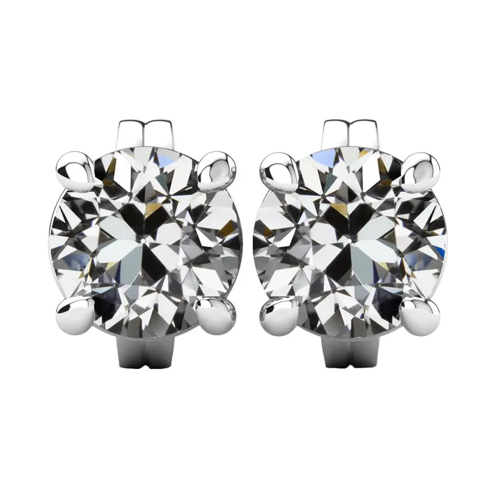Old Cut Solitaire Mined Diamond Stud Earrings 7 Carats White Gold HarryChadEntcom Earrings Old Cut Solitaire Mined Diamond Stud Earrings 7 Carats White Gold HarryChadEntcom Earrings