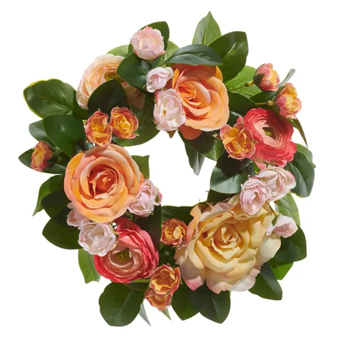 Raz Imports Rings Raz Imports 2024 In Bloom 13 Silk Rose And Ranunculus Mini WreathCandle Ring Raz Imports Rings Raz Imports 2024 In Bloom 13 Silk Rose And Ranunculus Mini WreathCandle Ring