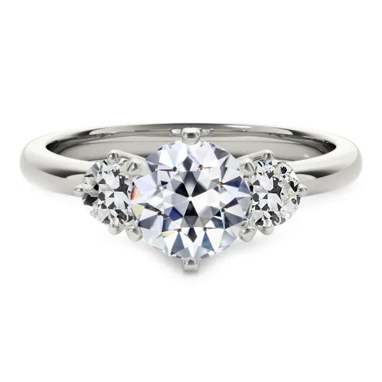 Rings 3 Stone Round Old Mine Cut Natural Earth Mined Diamond Ring 6 Prong Set 350 Carats HarryChadEntcom Rings 3 Stone Round Old Mine Cut Natural Earth Mined Diamond Ring 6 Prong Set 350 Carats HarryChadEntcom