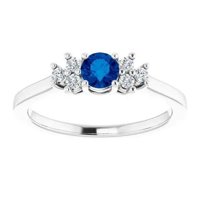 Rings GB Round Blue Sapphire Stone 150 Carats Engagement Ring Rings GB Round Blue Sapphire Stone 150 Carats Engagement Ring