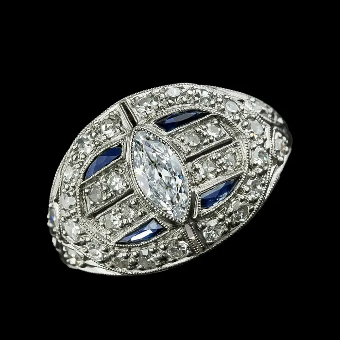 Rings Real Marquise Old Miner Natural Earth Mined Diamond Blue Sapphire Ring Milgrain 325 Carats HarryChadEntcom Rings Real Marquise Old Miner Natural Earth Mined Diamond Blue Sapphire Ring Milgrain 325 Carats HarryChadEntcom