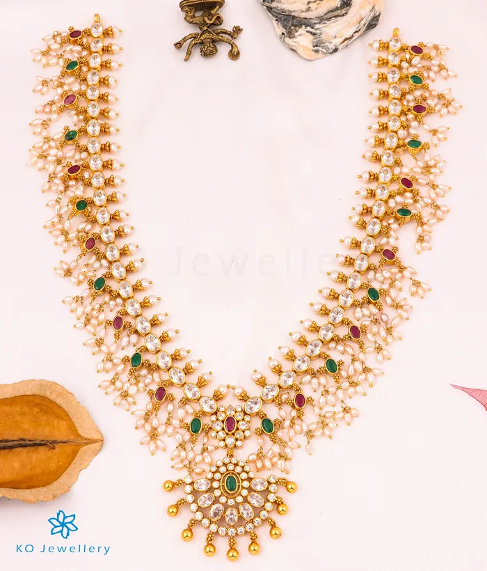 Silversmith Necklaces The Tarinika Silver Guttapusalu NecklaceLong White Silversmith Necklaces The Tarinika Silver Guttapusalu NecklaceLong White