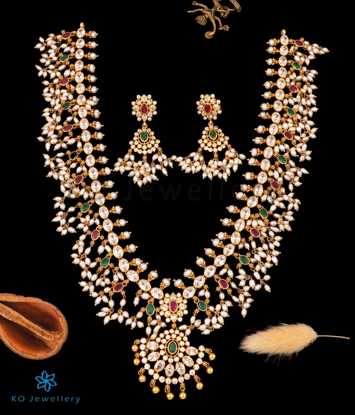 Silversmith Necklaces The Tarinika Silver Guttapusalu NecklaceLong White