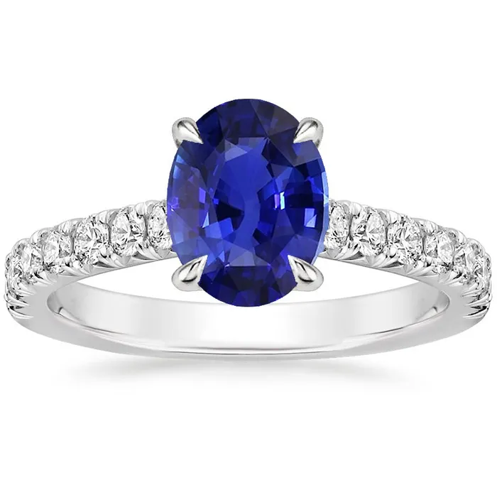 Solitaire Ring With Natural Earth Mined Diamonds Accents Oval Blue Sapphire 4 Carats HarryChadEntcom Rings Solitaire Ring With Natural Earth Mined Diamonds Accents Oval Blue Sapphire 4 Carats HarryChadEntcom Rings