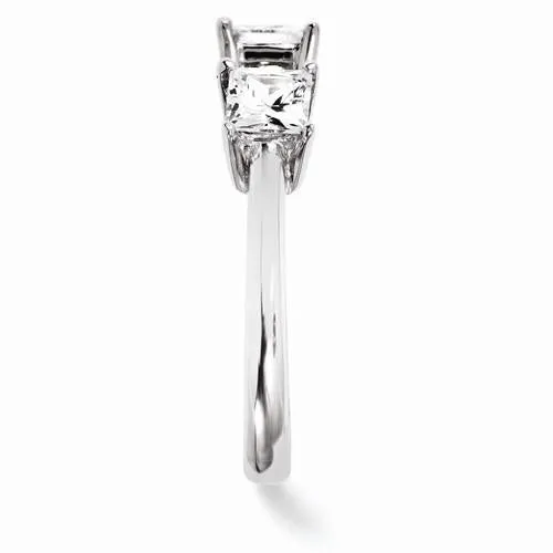 Three Stone Natural Earth Mined Diamond Engagement Ring 350 Carats White Gold 14K New GB Rings