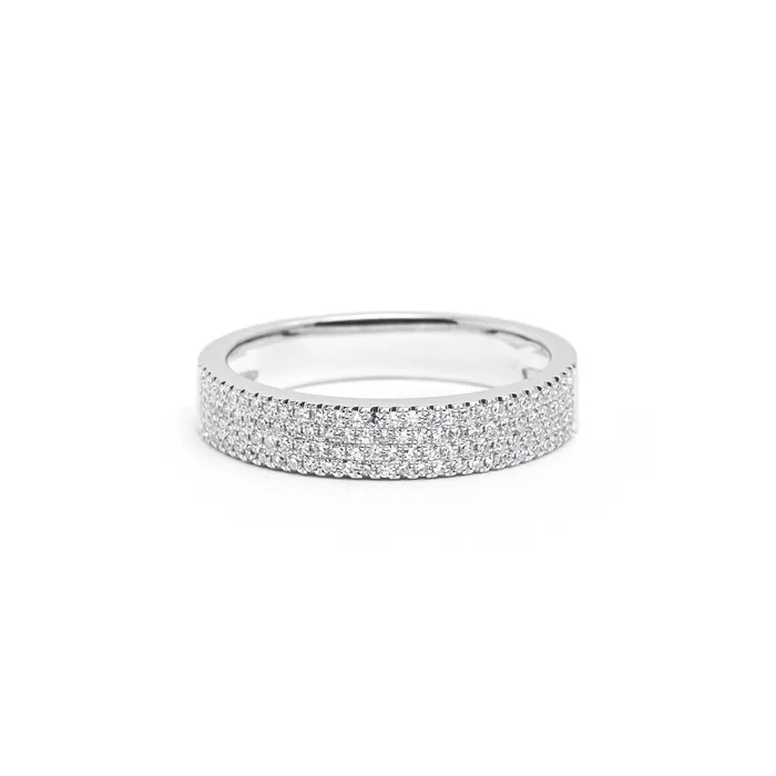 40mm Four Row Pav Ring Princess Bride Diamonds Rings