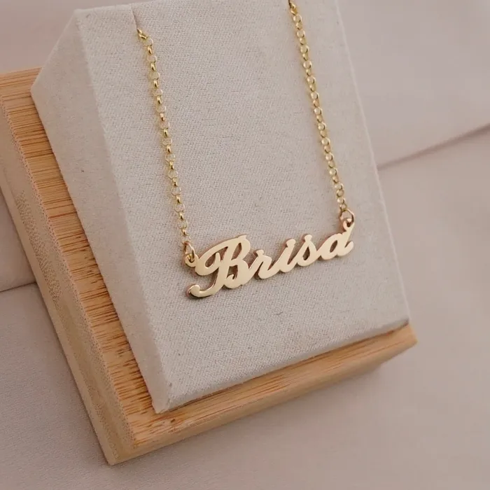 AB and J Necklaces 14k Gold Custom Name Necklace