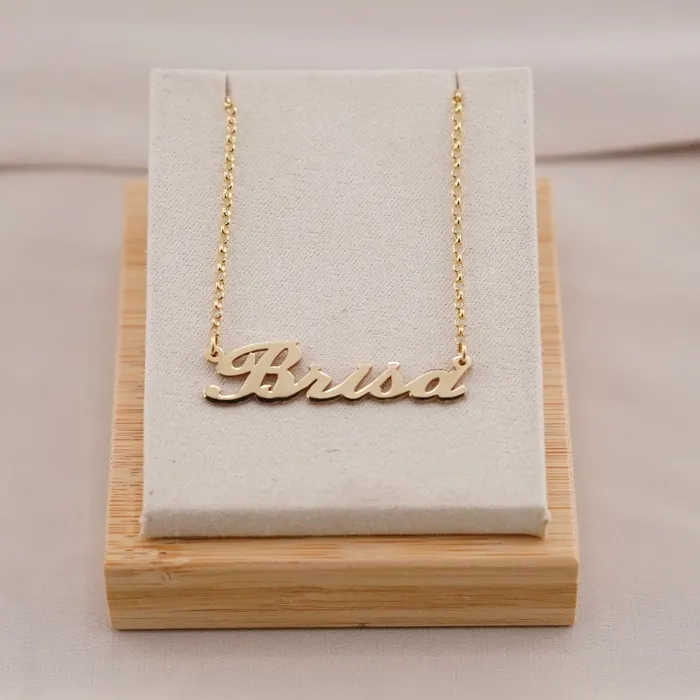 AB and J Necklaces 14k Gold Custom Name Necklace