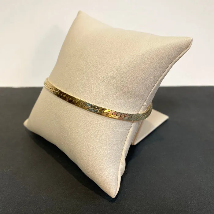 Bracelets 14K Yellow Gold Herringbone Bracelet Moriartys Gem Art