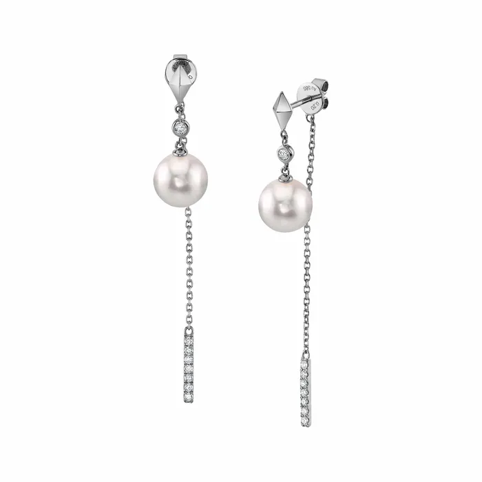 Earrings Freshwater Pearl Diamond Celebrity Earrings SPT
