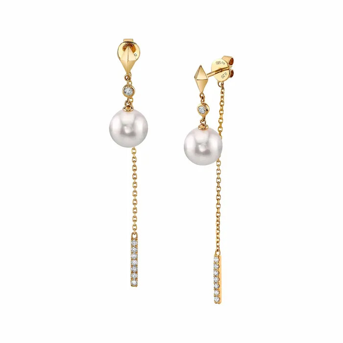 Earrings Freshwater Pearl Diamond Celebrity Earrings SPT