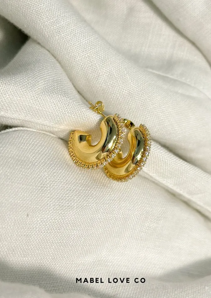 Earrings Mabel Love Boutique Chunky Zircon Earrings