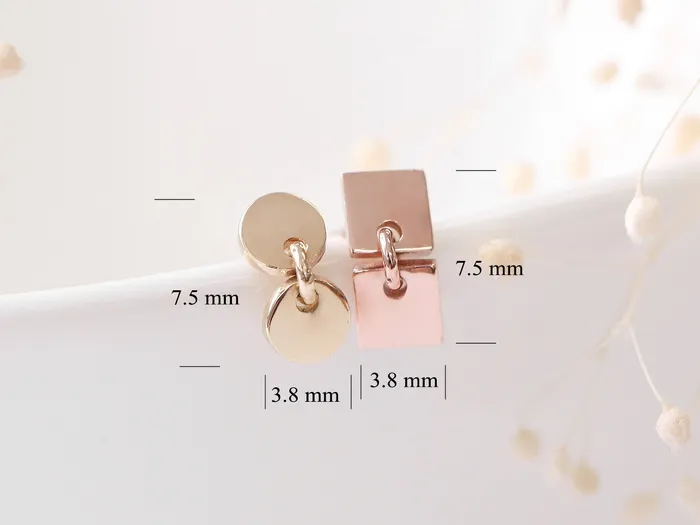 Earrings MinimalBijoux 14K Gold Twin Dangle Cartilage Earring 18G16G