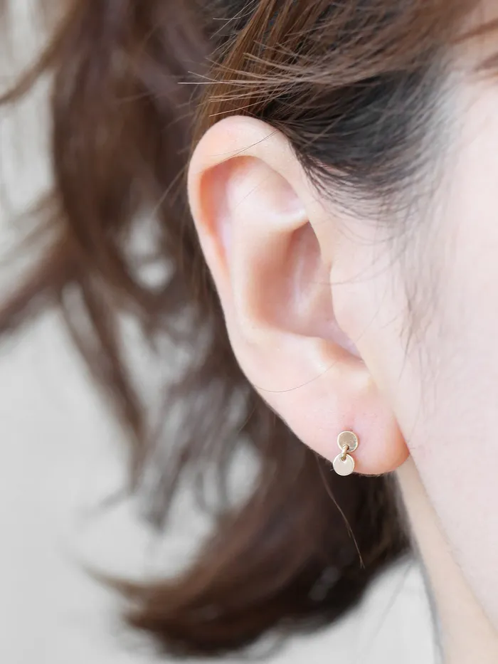 Earrings MinimalBijoux 14K Gold Twin Dangle Cartilage Earring 18G16G