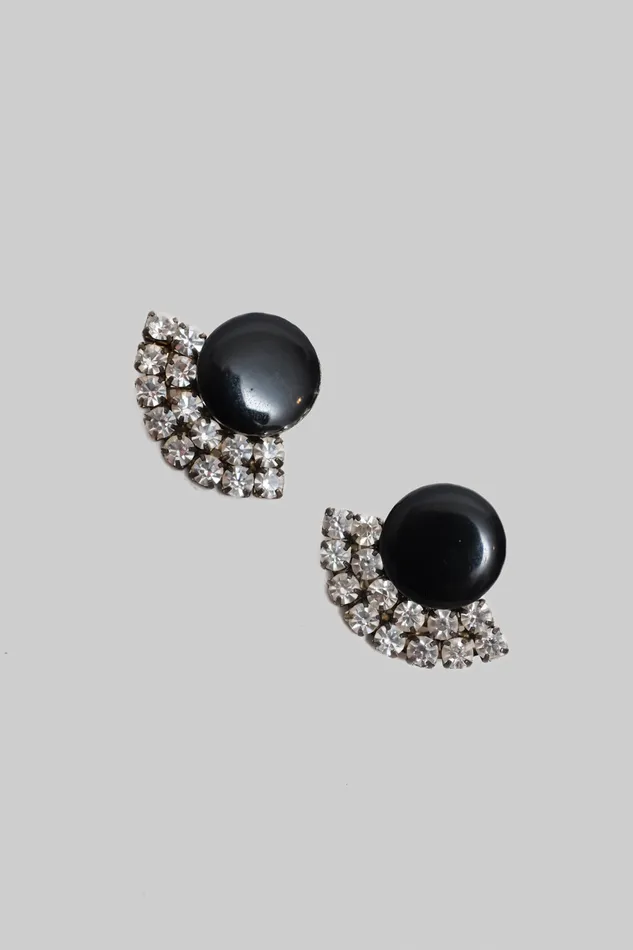 Earrings VINTAGE BLACK RHINESTONES EARRINGS collectionno2 Earrings VINTAGE BLACK RHINESTONES EARRINGS collectionno2