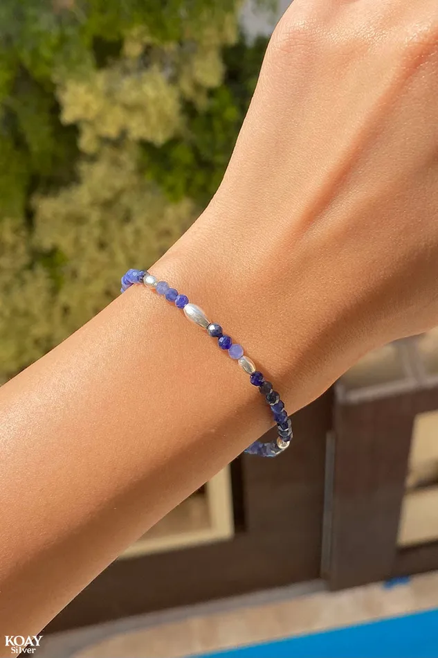 KOAY Silver Store Bracelets Sodalite Stones Bracelet KOAY Silver Store Bracelets Sodalite Stones Bracelet