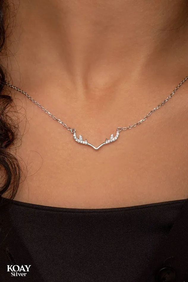 KOAY Silver Store Zircon Deer Necklace Necklaces KOAY Silver Store Zircon Deer Necklace Necklaces