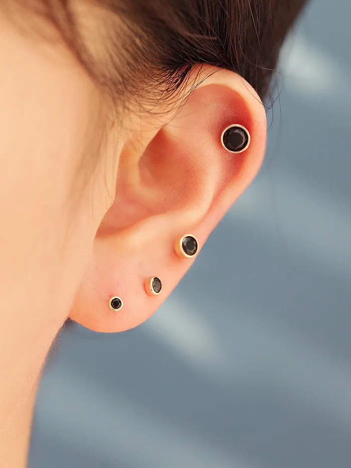 MinimalBijoux PreStyled Sets 14K Gold Internal Minimal Cubic Labret Piercing 18G16G